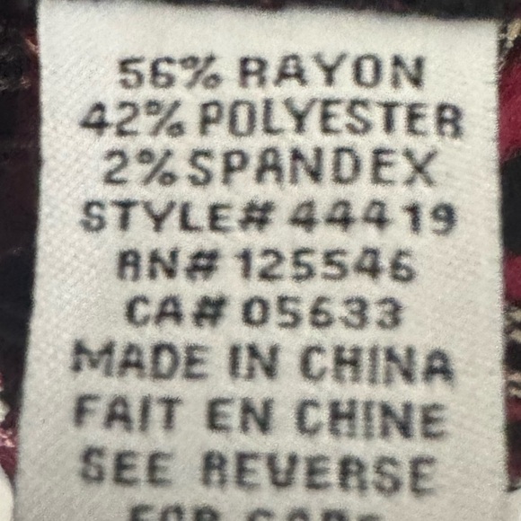 Habitat Plaid Gauzy Button Down Blouse Size Large - Picture 5 of 5